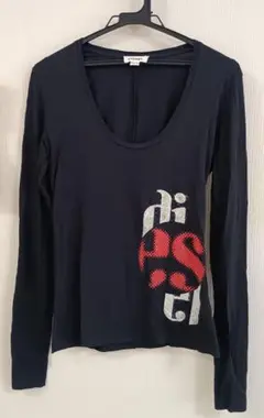 ディーゼル 黒 長袖Tシャツ