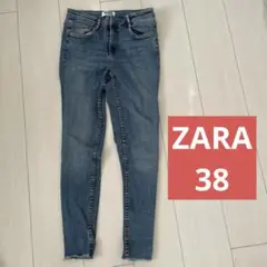 最終値下げ　ZARA スキニーデニム カットオフ裾　38 ジーパン　スキニー