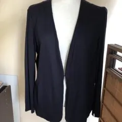 自由区ノーカラージャケットネイビー