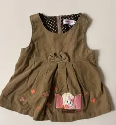 ミキハウス コーデュロイ ジャンパースカート 70サイズ