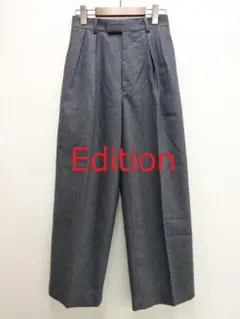 Edition　ポプリンメルトン 2タックワイドスラックス 34