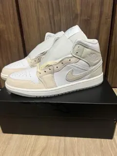 Jordan1 mid WHITE / SEA GLASS /GUAVA ICE