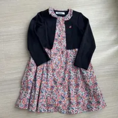 AraAya さん専用 familiar 120 ワンピース ネイビー 花柄