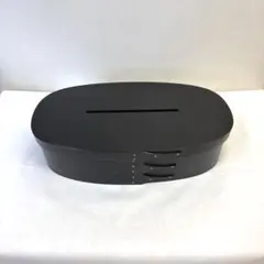 IFUJI黒の木製ティッシュボックス 蓋付き