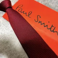 【✨美品✨】Paul Smith ポールスミス ネクタイ 格子柄 ワインレッド