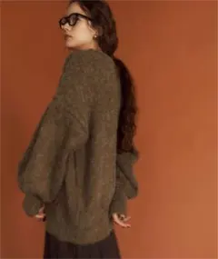 シャギーニットカーディガン ニット