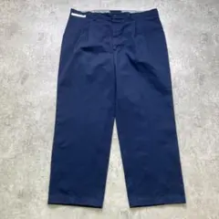00s 極太2タックワークパンツ W39 L27 ネイビー ストリート　ワイドのサムネイル