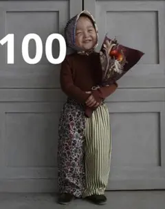 AI ARAI パッチワークストライプパンツ 100 しまむら