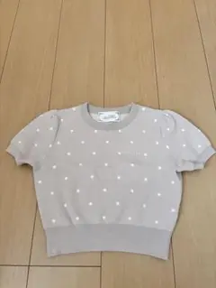 ミシェルマカロン　半袖ニットトップス