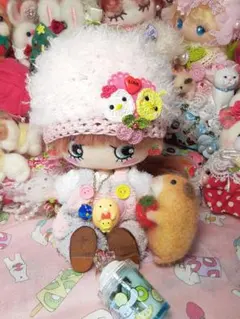 イルメールハンドメイドハッピードールイーマリーニット遊び着コーデ