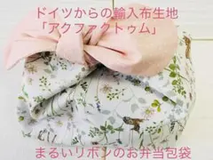 ドイツからの輸入布生地 ”アクファクトゥム” まぁるいリボンのお弁当包袋