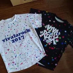 ビバラロック 2017 ライブTシャツ 半袖 トレーニング素材 白と黒