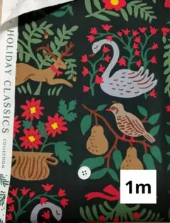 USAコットン　Holiday Tapestry　large　エバーグリーン1m