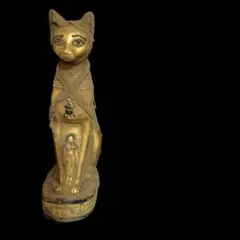 古代エジプト バステト女神 猫像 スカラベ ヒエログリフ 石風オブジェ 置物