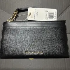 【新品タグ付き】マイケルコース　カードケース　ブラック　牛革