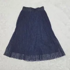 Furryrate　ロングチュールスカート　プリーツ　ドット　Ｆ　ウエストゴム