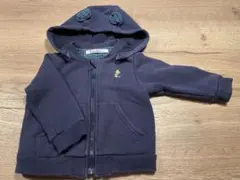 familiar フード付きパーカー ネイビー　80サイズ