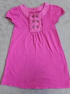 ☆babyGAP☆110cm☆ピンク ボタン付き ワンピース