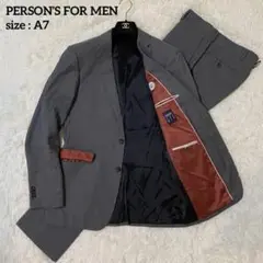秋色裏地✨PERSON'S FOR MEN スーツ セットアップ グレー A7