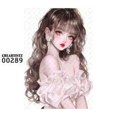 00289 ガール ペーパー/ステッカー 4枚 CREARTISTZ