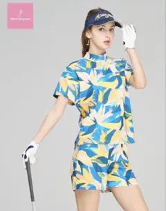 キスオンザグリーン 花柄プリント セットアップ M 新品タグ付