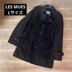 【美品】LES MUES トレンチコート AOKI 黒 ライナー付 Lサイズ
