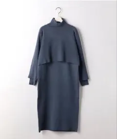 A DAY IN THE LIFE ショートプルオーバー付きニットワンピース