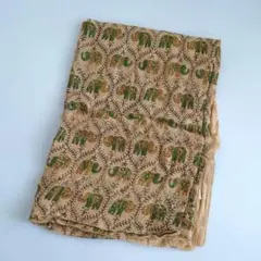 インド製　綿100％　象　アジアン　布クロス