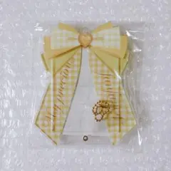 FUKUYA アクリルフレーム　チェックリボン　イエロー