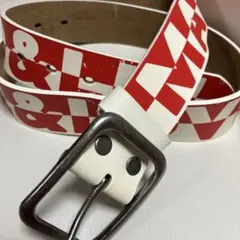 美品★CO&LU★ココルル 星型バックル ボーダー レザーベルト 美品☆CO&LU☆ココルル 星型バックル ボーダー レザーベルト