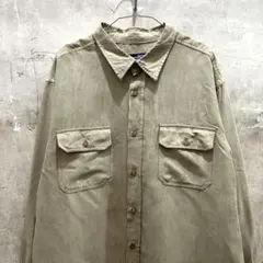 US古着BASIC EDITION フェイクスエード 長袖シャツ