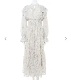 INGNI イング デコルテカットアウト花柄フリルワンピース