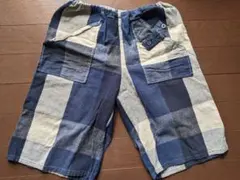 キッズ　チェック柄 半ズボン　130㌢