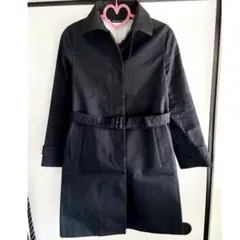 NICE CLAUPトレンチ ロングコート ベルト付きmスタイリッシュコート