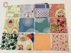 プリント綿生地セット カットクロス10cm角12枚