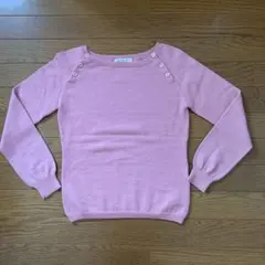 a.v.v アーヴェヴェ ミシェルクラン ニットボタン付 セーター 長袖