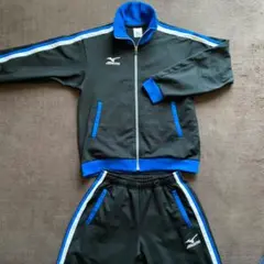 ジャージ上下 ミズノ Sサイズ 黒/青白ライン