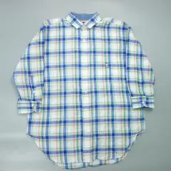 2828 美品 サイコバニー チェック柄 七分袖シャツ メンズ 2