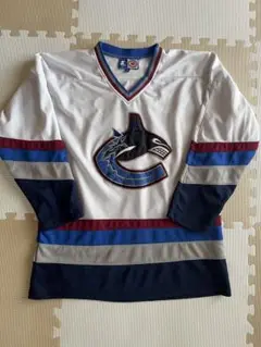 CCM - 【美品、ビンテージ】アイスホッケー/NHLバンクーバーカナックスCCMジャージ Vintage 90's Vancouver Canucks CCM Jersey Youth Boys L XL