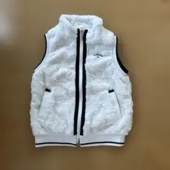 値下げ！Callaway ゴルフベスト　星柄レディースファーベスト ホワイト