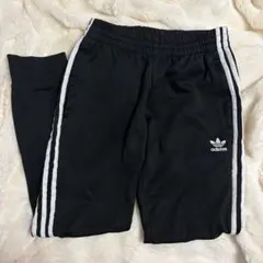 adidas 3本ライン ブラックジャージパンツ