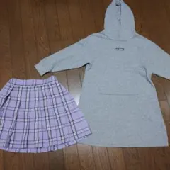 【GU １２０cm】女の子トレーナー、スカートパンツ