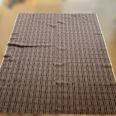 ブラウン パターンプリント 綿生地　　120㌢×140㌢