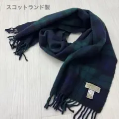 KENSPECKLE ウール アンゴラ チェック マフラー スコットランド製