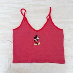 ディズニー ミッキーマウス キャミソール 赤　Lサイズ