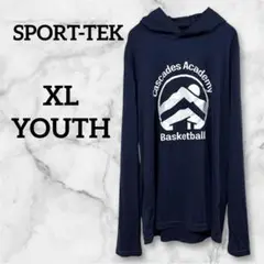 SPORT-TEK 【XL YOUTH】長袖 Tシャツ ネイビー トップス 古着