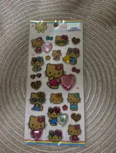 正規品　日焼けキティちゃん　キラキララインストーンシール