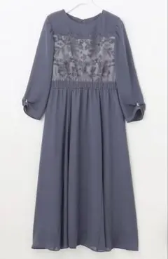 新品未使用　オンワード　エニィスィス 洗えるフラワー刺繍ワンピースM 50%オフ