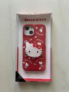 ハローキティ iPhone用ケース　スマホグリップ付き