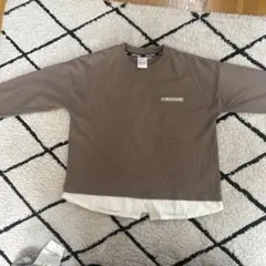 CONVERSE ブラウン 長袖Tシャツ バックプリント